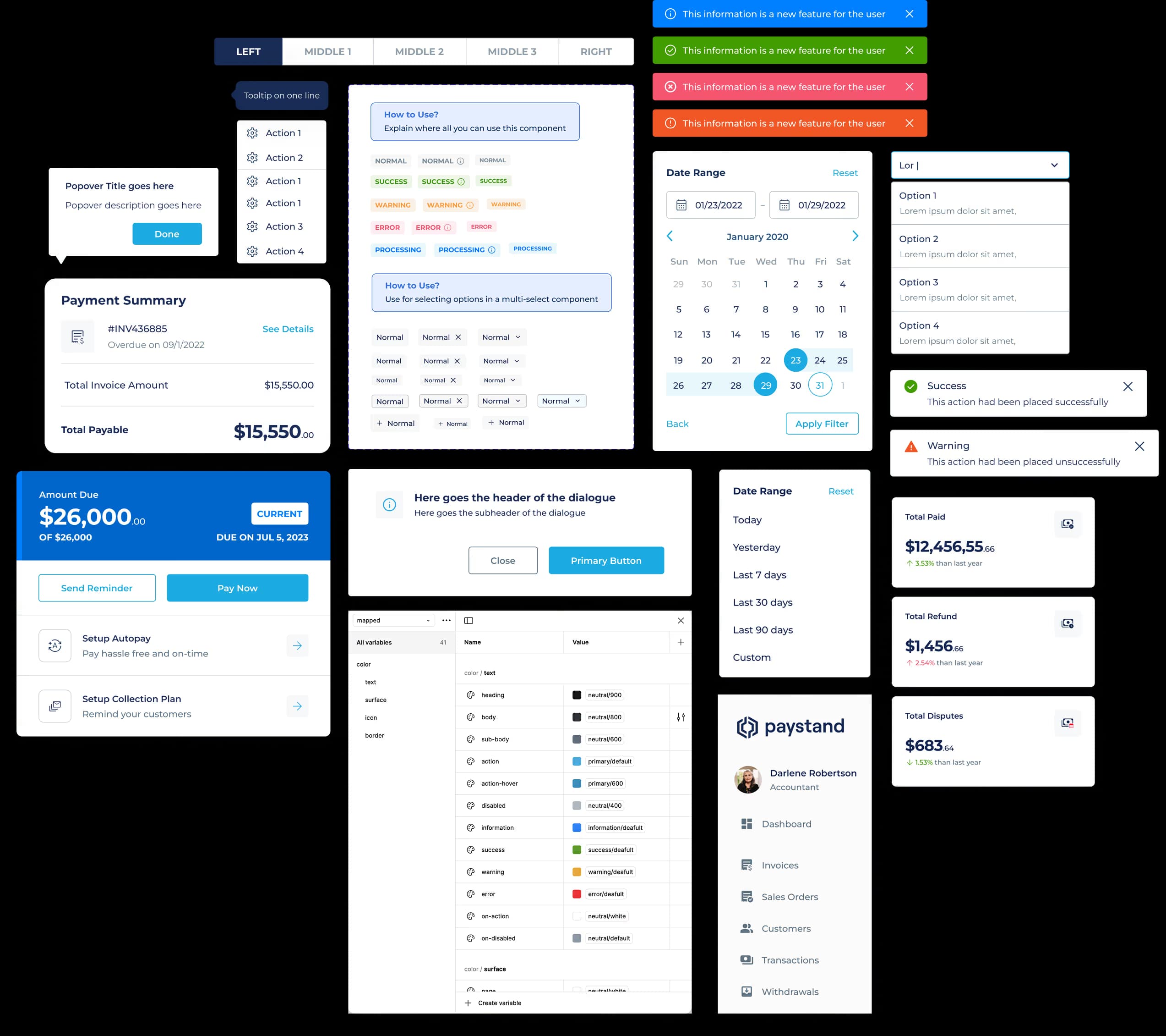Paystand design system component library