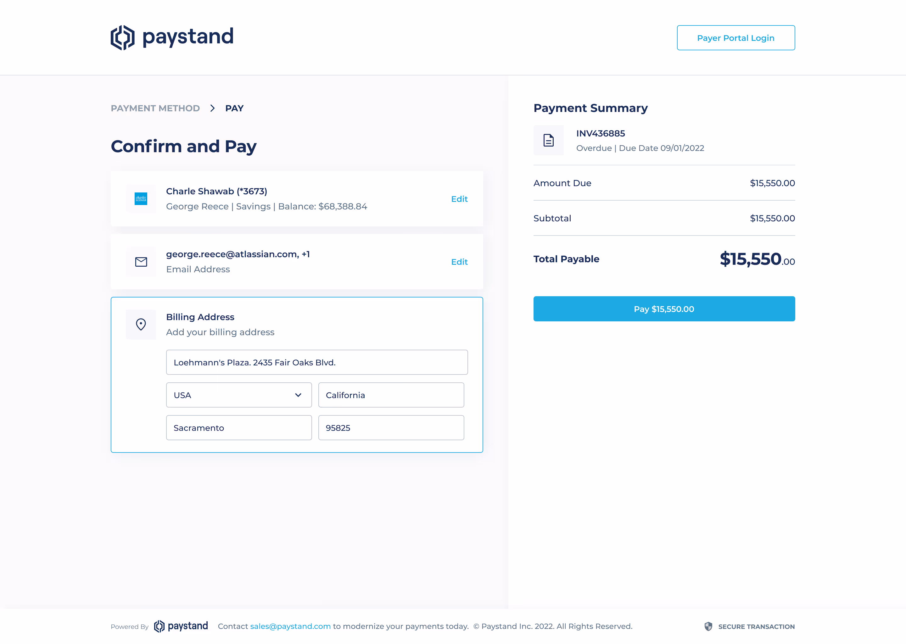 Final checkout design: bank payment confirmation step