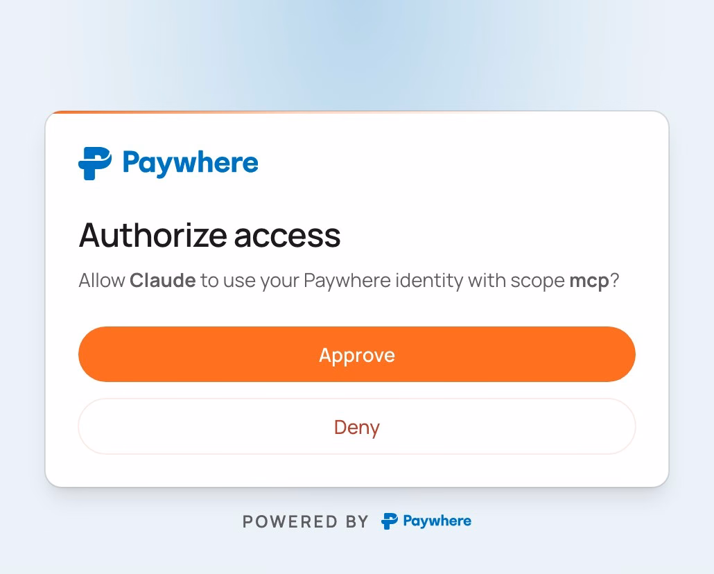 Authorize access page where the customer lets Claude connect
