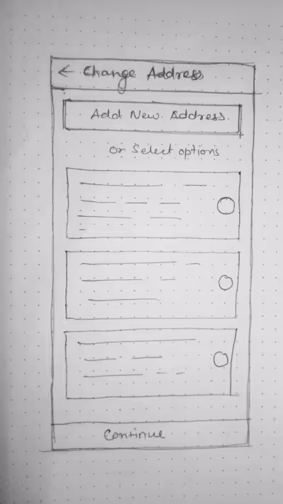 SmallBite paper prototype screen 2
