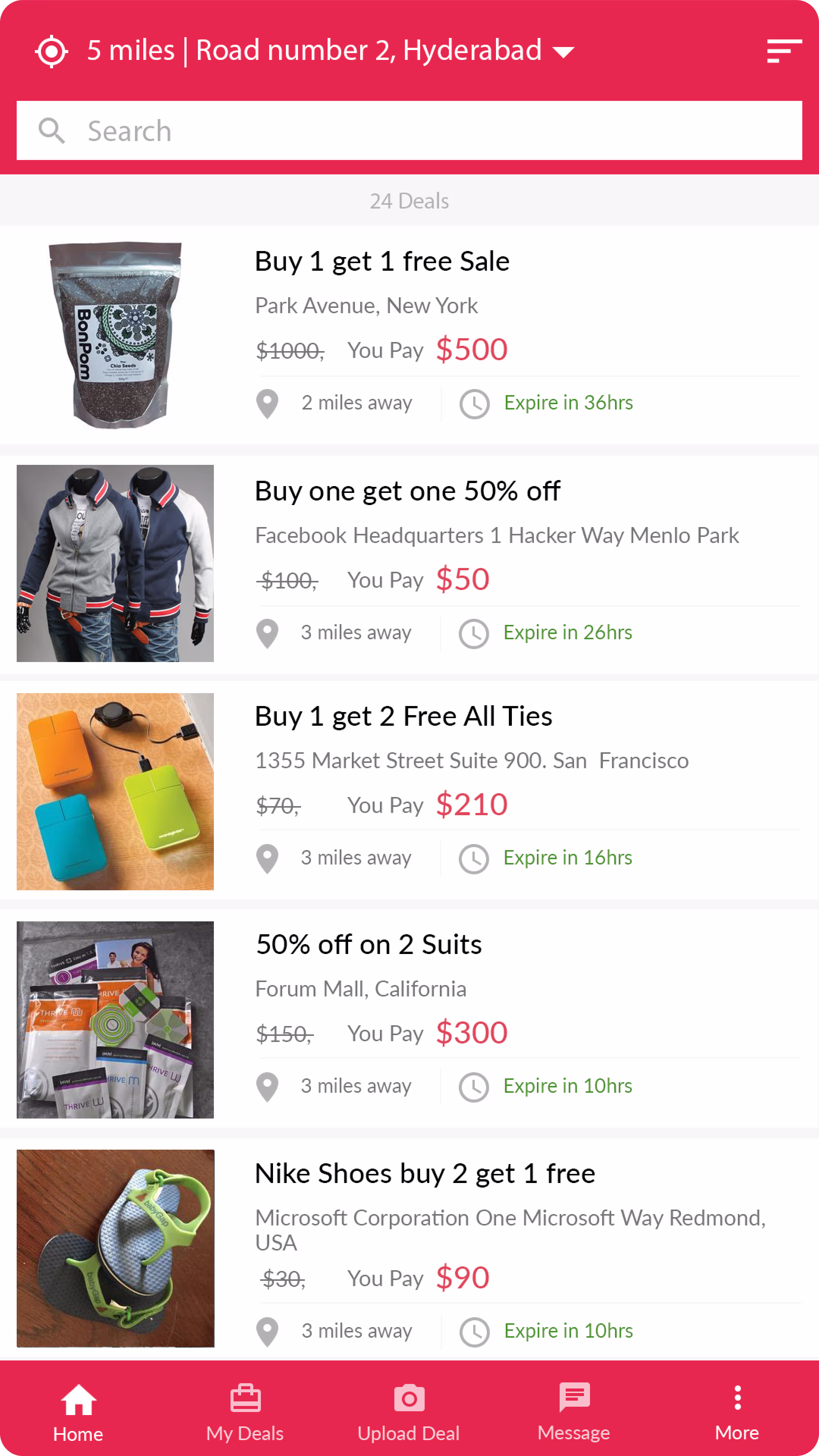 SplitnSave deal card screen showing a BOGO offer, final high-fidelity design