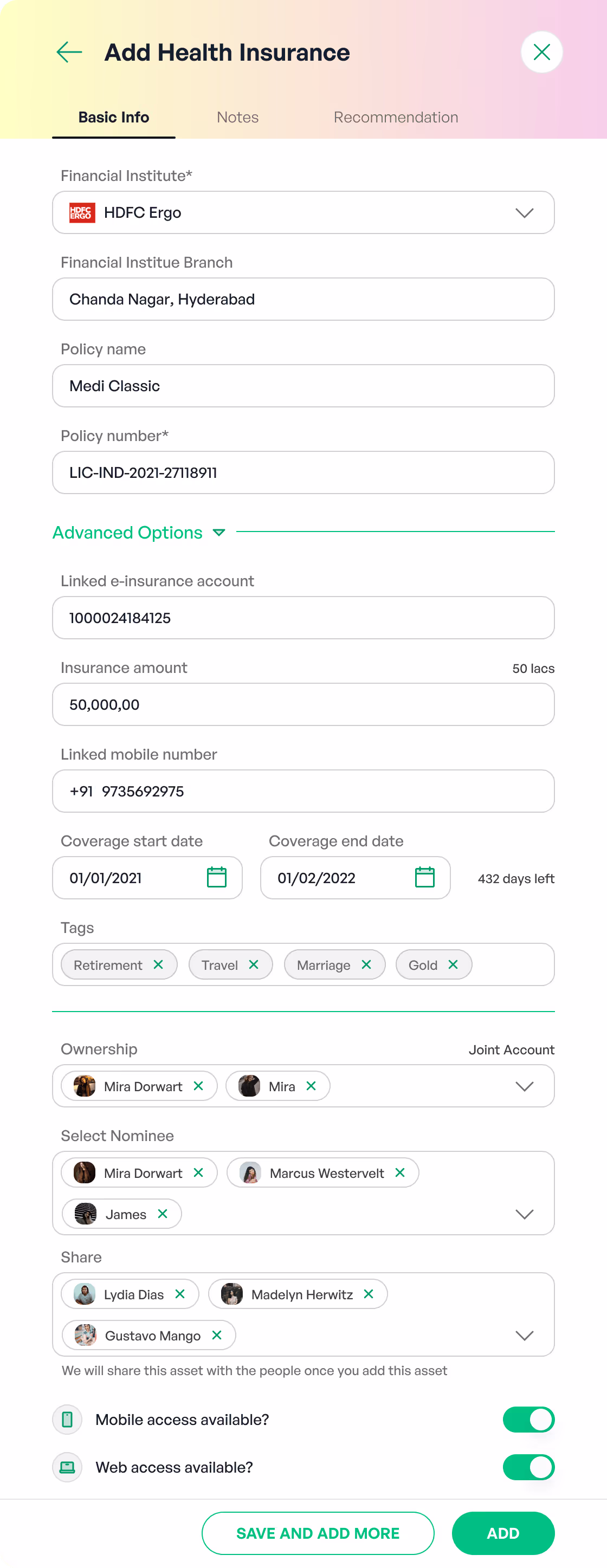 Kutumba app screen 12