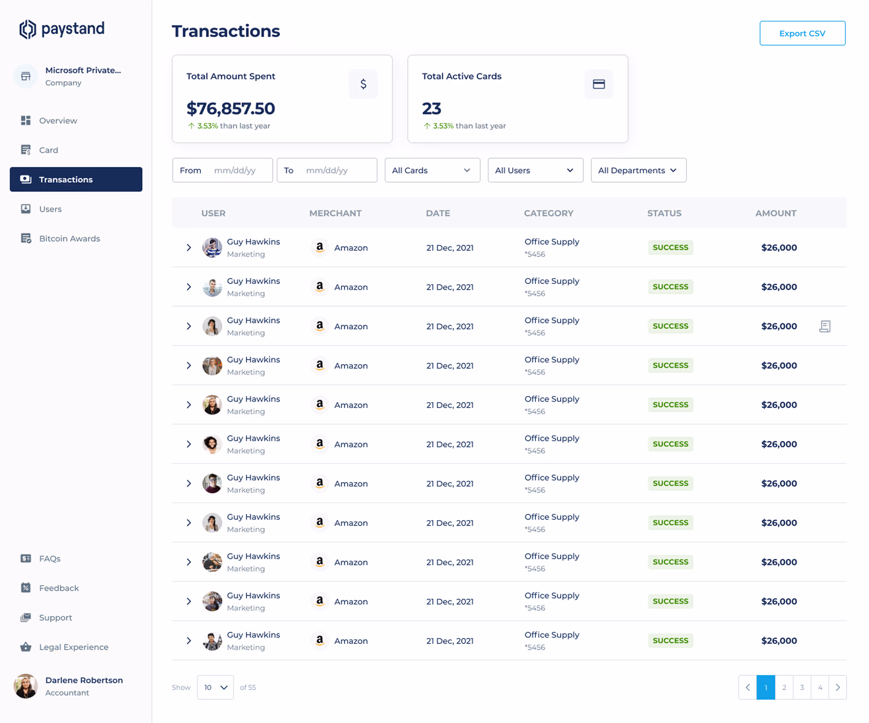 Defi Card product screen design