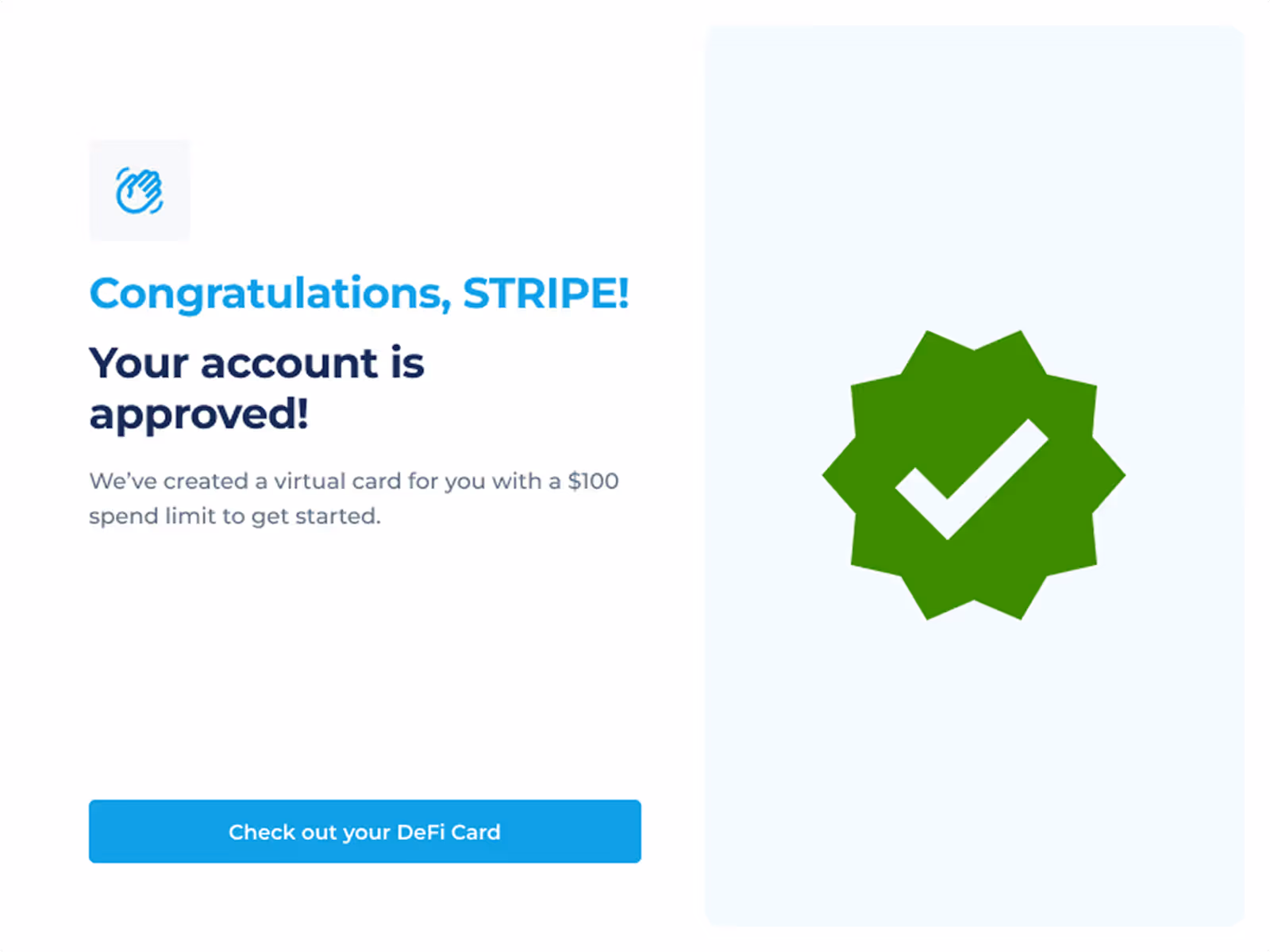 Defi Card product screen design