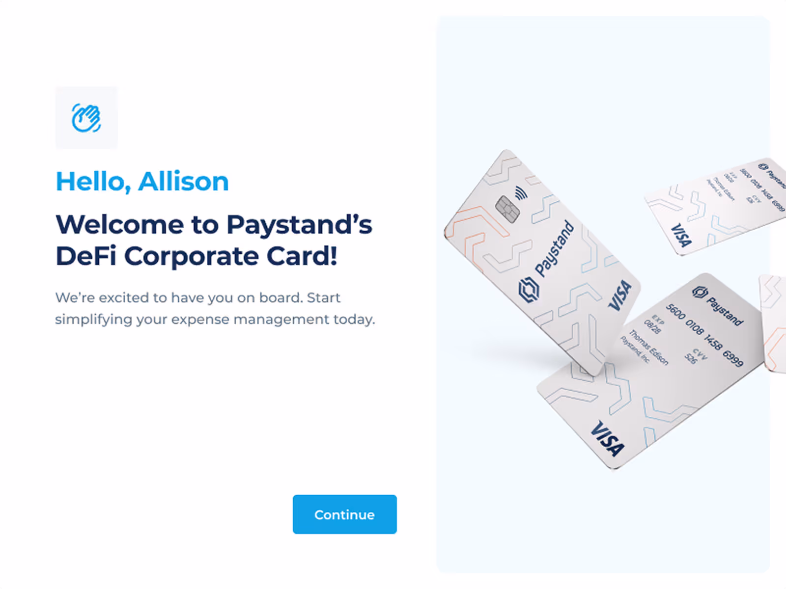 Defi Card product screen design